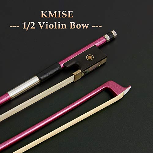 Image of Kmise Carbon Fiber Violin Bows: Lightweight Violin Bow 3 /4, Anti-Deformation Fiddle Bow, Ultra-Stretchy Horse Hair, Gift for Professional, Beginner, Adults, Kids Violins Practice (Purple)