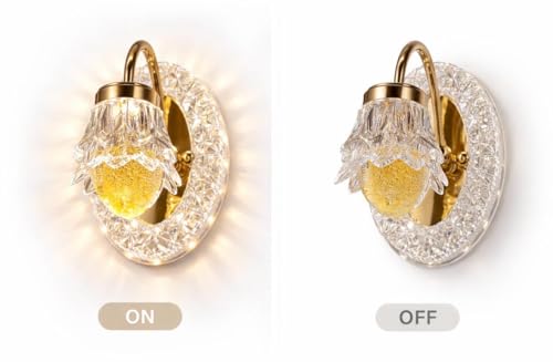 Image of 12 Watt Led Wall Light and Wall scones wall lamp for- Home, Kitchen, Bedside, Bedroom, Living Room, Office, Indoor, Bedside, Mirror Side, Diwali Lighting (Yellow Wall)