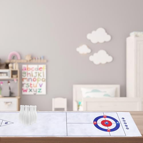 Mini juego de bolos de mesa Abaodam de madera para escritorio 4