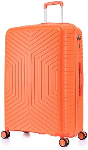 DK Luggage 24" Medium Hard Shell Polypropylene PP Suitcase 4 Whee...