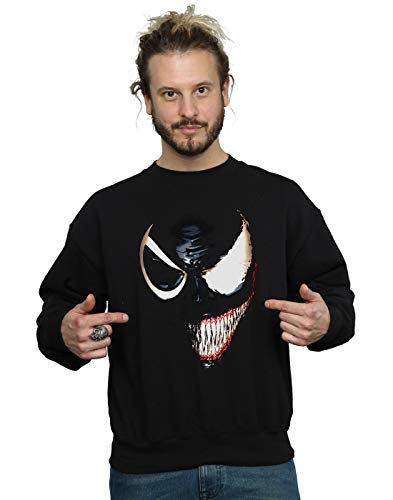 Marvel Men's Venom Split Face Sweatshirt Black XXXXX-Large