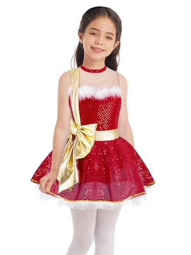Disfraz De Navidad Para Niñas Con Lentejuelas Y Tutú