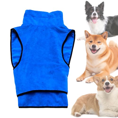 Albornoz para perro con toalla súper absorbente y bata suave de secado rápido para cachorro 8