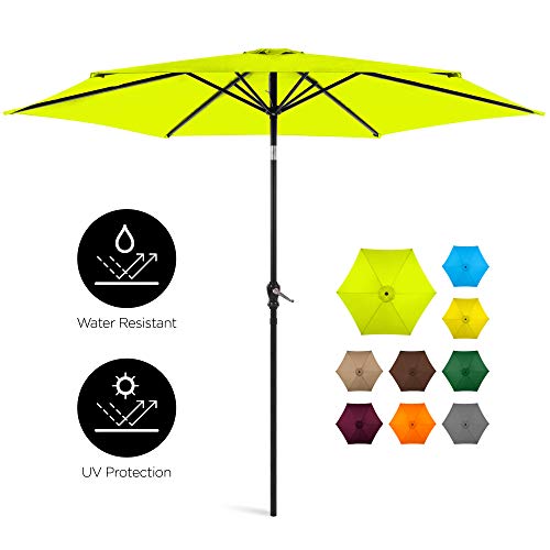 Best Choice Products 10ft Outdoor Steel Market Patio Umbrella w/Crank, Tilt Push Button