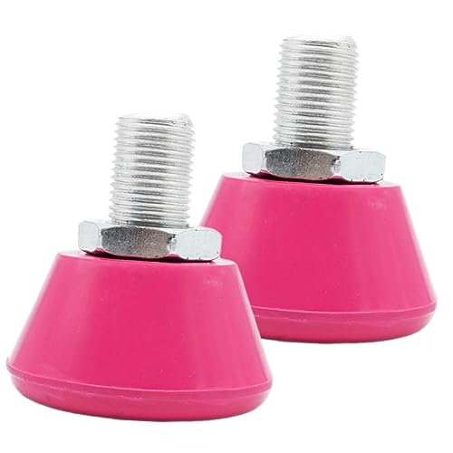 VICASKY 1 Pair Rubber Roller Skate Stopper Pad Brakes Toe Stoppers Replacement Adjustable Roller Skating Accessories Skates Roller Skate Accessories Brake Block Rosy Stainless Steel