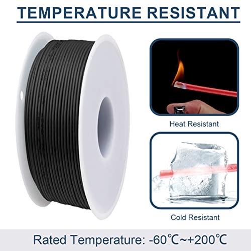 DAOKAI Cable de silicona de calibre 22, 600 V, 22 AWG, cables de cobre revestidos de estaño trenzados, 3 colores (negro, rojo, amarillo), 7 m/23 pies cada cable eléctrico, kit de cable de conexión - imagen 5