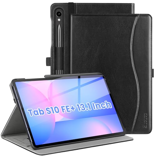 ZtotopCases for Samsung Galaxy Tab S10 FE Plus 5G 13.1 Inch 2025(SM-X620/SM-X626B), Multi-Angle Viewing Protective Cover with Pocket, Auto Sleep/Wake,Black