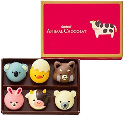 チャンピオン 干支入り ゴンチャロフ アニマルショコラ D 6個入 牛入り チョコ チョコレート ショコラ バレンタイン ホワ 正規販売店 Prestobows Com