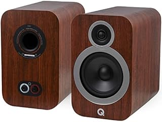 Q ACOUSTICS 3030i Bookshelf Speakers Pair English Walnut - Featuring 2-way Reflex Enclosure Type, 165mm (6.5") Bass Driver, and 22mm (0.9") Tweeter - Stereo Speakers Hifi/Passive Speakers