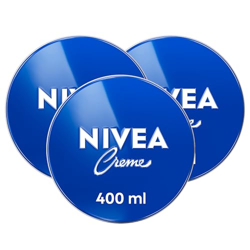 NIVEA Moisturizing Cream Universal All Purpose Face Body Hands Tin 3x400ml