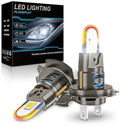 JOSHF Ampoule H7 LED, 36000LM 100W, Tube en U Phare H7 LED Feux de Route et de Croisement 6500K Blanc Froid 600%, 14000RPM Ventilateur Plug and Play Taille 1:1...