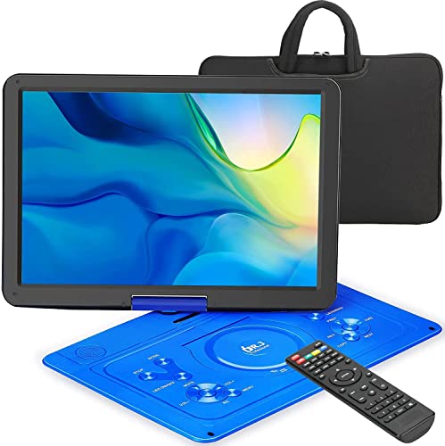12.5" Portable Car headrest Video Player with 10.5" HD Swivel Display Screen, Region-Free Portable DVD Player Supports USB 2.0, SYNC TV Remote Control, Rechargeable Battery, AV Cable Car Charger