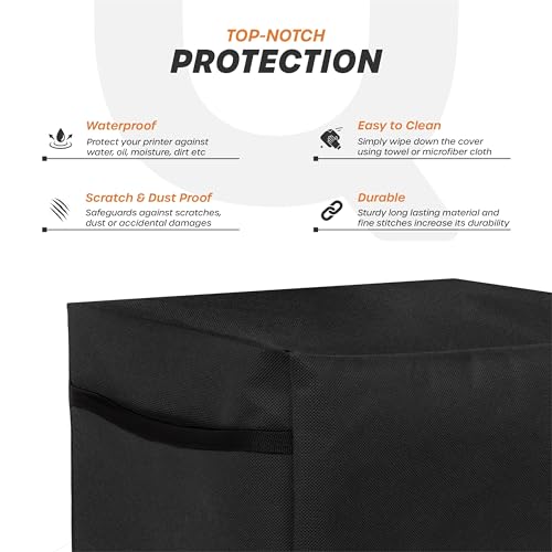 Image of Cranique Fabric Dust Proof Printer Cover For Hp Smart Tank All-In-One 580 / 581 / 585 (Black)