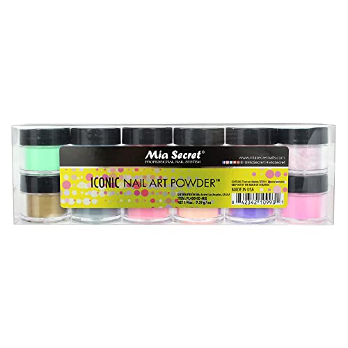 Mia Secret Nail Art Powder - Iconic Collection (12 PC)