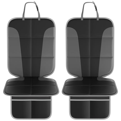 Image of Car Seat Protector Oxford Cloth + PVC Leather Reinforcement, Superior Waterproof and Anti-Skid Performance,A Thickened car seat Protective Cover Suitable for Large Cars 2 Pack