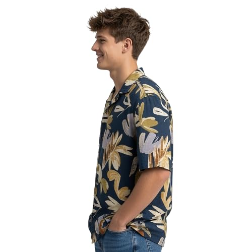 Image of LSD Men's HawaiianCasual Tropical Floral Print Button Down Shirt