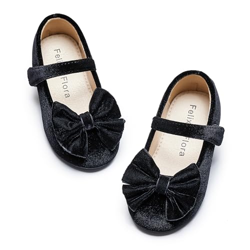 Image of Felix & Flora Toddler Flower Girl Dress Shoes Girl Ballet Flats Party School Shoes Wedding