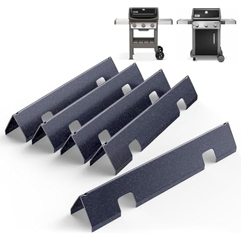 Uniflasy 15.3" Flavorizer Bars for Weber Spirit I & II 300 Series, E-310, S-310, E-320, S-320, E-330, S-330 (2017 Models), 16GA Porcelain Enameled Heat Plate, Replacement Part, 7636 Cover