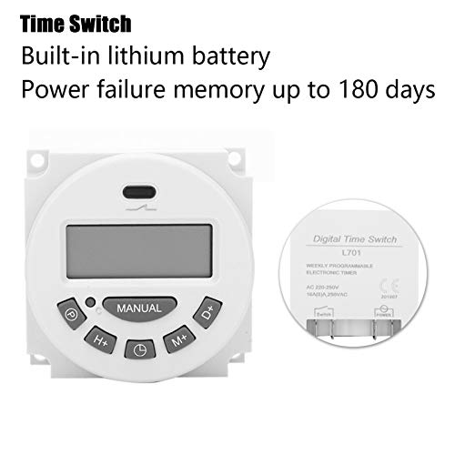 Relé de interruptor de tempo, display digital de interruptor de tempo eletrônico para caixas de luz