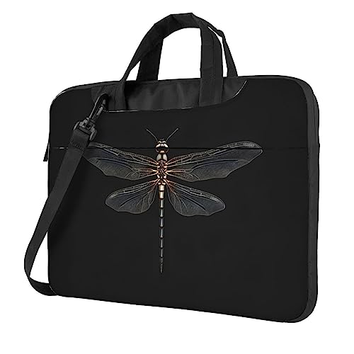 Sac ordinateur portable femme libellule noire pour le bureau et les cours