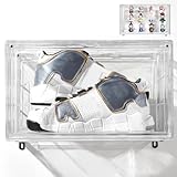 STAHMFOVER Clear Shoe Box Stackable Plastic Sneaker Box Container, Magnetic Side Open Shoe Organizer and Shoes Storage Case, Full Transparent Versatile Display Case（CLEAR 1 Pack-Floating）