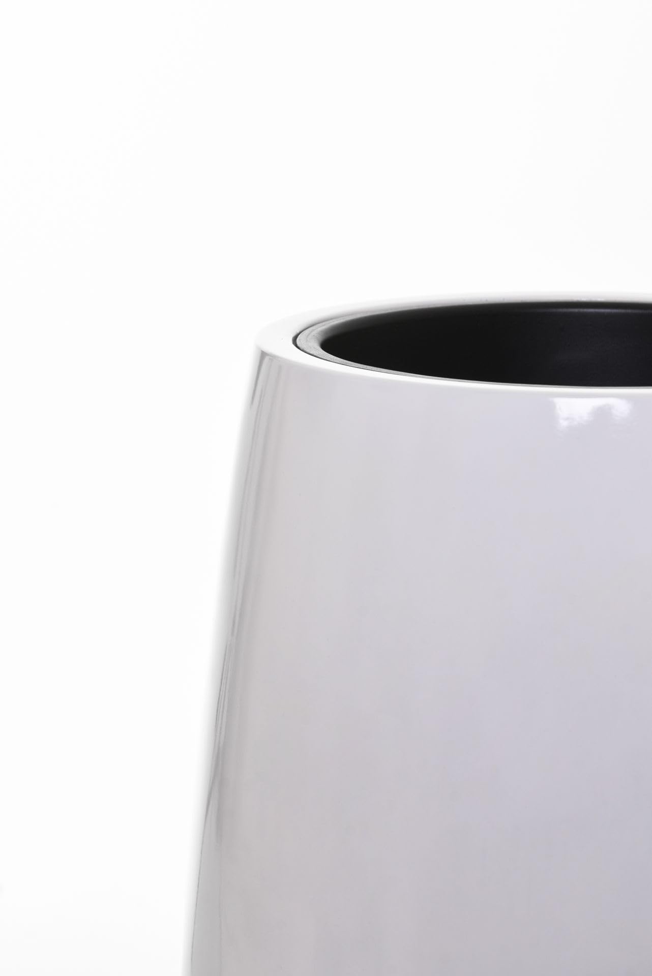 VIVANNO Vase de Sol en Fibre de Verre Magnum Blanc Brillant - 100x29