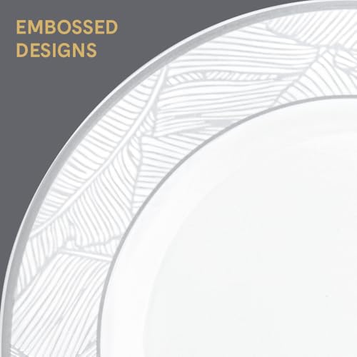 Image of Larah by Borosil 51pc Opalware Ivy Dinner Set for Family of 8 | Microwave & Dishwasher Safe Crockery Set for Dining & Gifting | Plates & Bowls