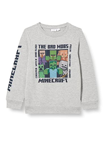 NAME IT Nkmnol Minecraft BRU Bio-Sudadera, Color Negro, Gris, 146/152 cm para Niños