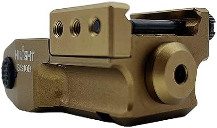 Miniatura 3 de HiLight Tactical Stealth Series - Blue Laser with Tan or Black Body - Military Grade Aluminum, Rechargeable Battery, Rail Mount, Fits Subcompact,