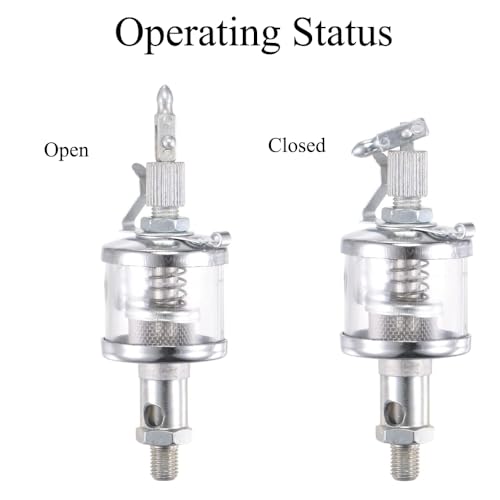 Nadelventil-Typ Ölbecher, M10 x 1 Gewinde, Sicht-Schwerkraft-Tropföler, Drehmaschine, Drehmaschine, Drehmaschine, Zubehör für Motor (400 ml)