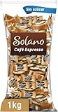 Solano Caramelo Cremoso Sabor Café y sin azúcar, Chuches Halloween, Golosinas Halloween (1kg)