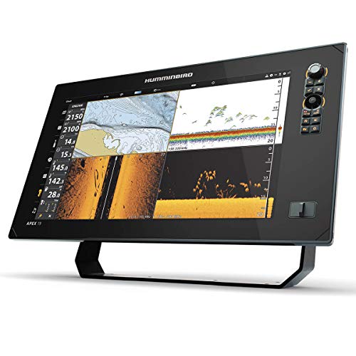 Image of Humminbird APEX 19 GPS Fish Finder with Transducer, MEGA Side Imaging+ & HD Touchscreen