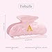 Fohufo Engagement Gifts for Couples - Initial Cute Hair Clips, Elegant Pink Hair Claw Clips, Fashion Durable Hair Clips, Wedding Gift, Girlfriend Bridesmaid Gifts, Birthday, Christmas Gift, Letter E