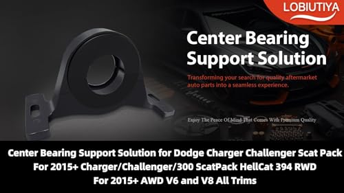 LOBIUTIYA Center Bearing Support Solution for 2015-Up Dodge Charger Challenger/Chrysler 300 Scat Pack Hellcat 394 RWD & AWD V6 & V8 All Trims, Replacement for 3180-31 986-031 52123980AD(Black) by LOBIUTIYA - Used condition - Image 8