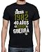 latostadora Camiseta Manga Corta 1982. 40 Años Dando Guerra para Hombre - Negro L - Ref. 7233381-P