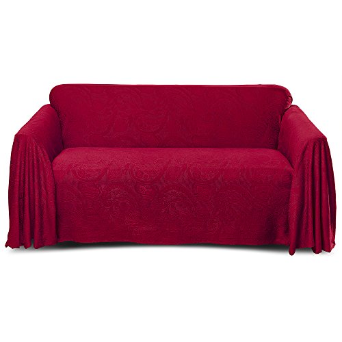 Stylemaster Alexandria Furniture Throw, Large Sofa, Burgundy