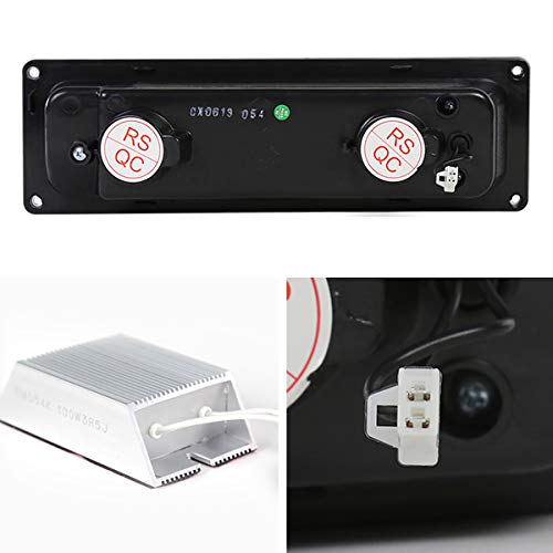 InstyleParts Clear Lens Black Housing LED Bumper Parking Lights Made For 88-99 Chevy C10 GMC C/K Sierra Yukon Tahoe