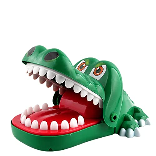 Juego de Habilidad, Cocodrilo Juguete Classic Boca Dentista Bite Finger Familia Juego Niños,Cocodrilo sacamuelas (M-21cm)
