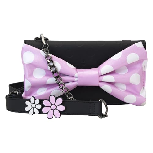Loungefly Disney Minnie Floral Rock The Dots Clutch Crossbody Bag