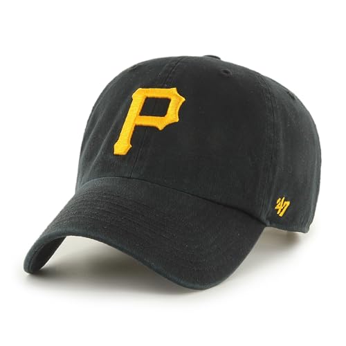 47 Pittsburgh Pirates MLB Loop Label Clean Up Black Adjustable Cap