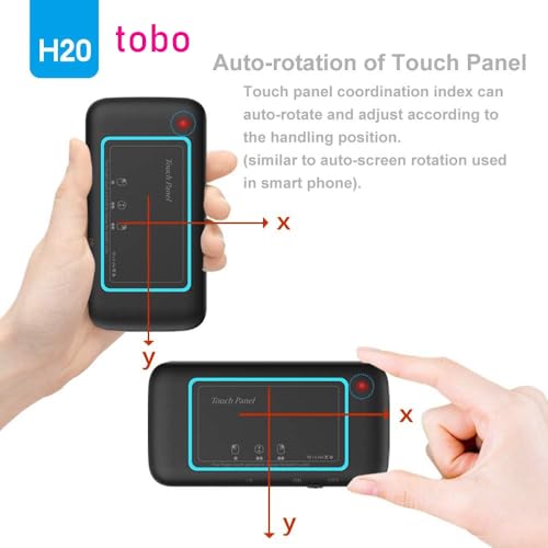 Image of Tobo Mini Wireless Keyboard,H20 Mini Keyboard with Touchpad,Backlit Small Wireless Keyboard,Full Size Touchpad,Handheld IR Remote Keyboard TD-600KM