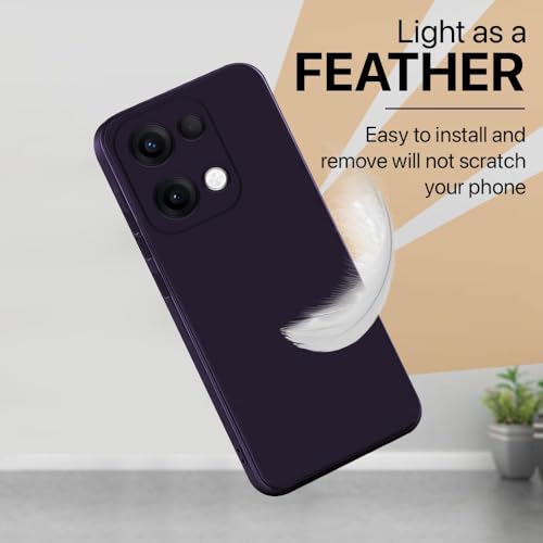 Image of Back Cover for Oppo Reno13 5G | Full Camera Protection | Premium Liquid Silicon Case | Flexible Bumper Case for Oppo Reno13 5G (Maroon Red)