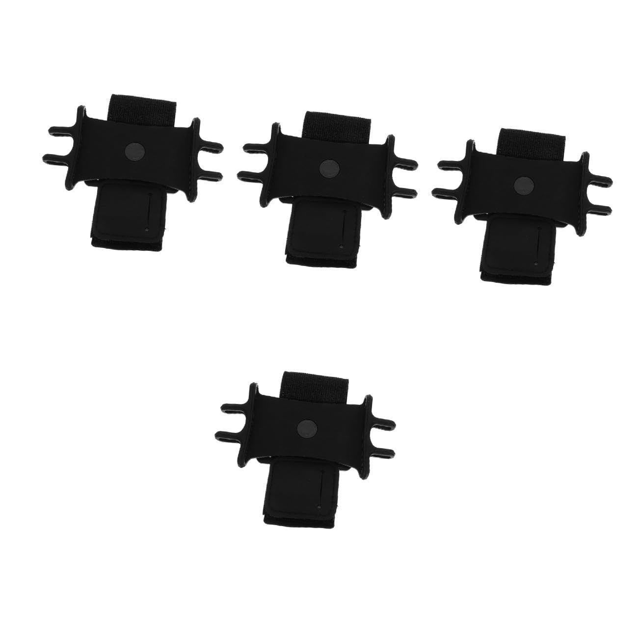 NUOBESTY 16 Pezzi braccialetto del cellulare braccio del cellulare piccolo cinghia del telefono bande Canda per cellulare cinturino da polso per telefono Gel di silice Black