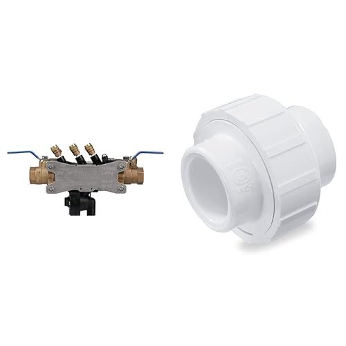 Zurn Wilkins 1-375 1" 375 Principio de presión reducida Preventer de reflujo y accesorio de tubería de PVC NDS WU-1000-S de 1 pulgada, unión