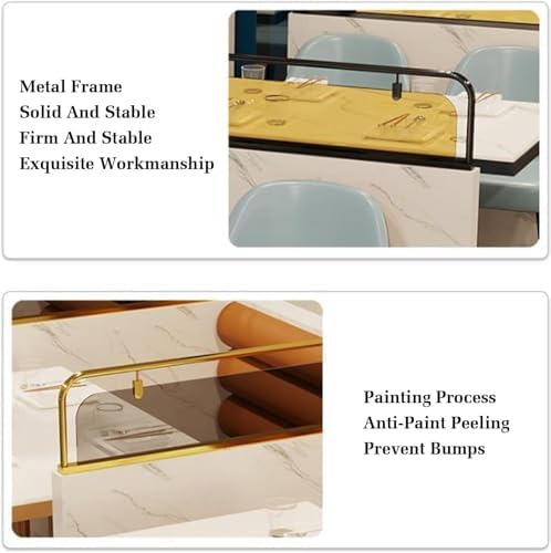 Translucent Glass Divider - Enhances Dining Privacy and Optimizes Space, Perfect for Restaurant Worktops