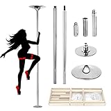 ★ [Acero sólido]: El pole dance adopta una estructura de acero sólido de alta calidad, acero no inoxidable, duradero, a prueba de herrumbre y anticorrosión. Carga hasta 440 libras, suficiente para soportar el peso de dos adultos
