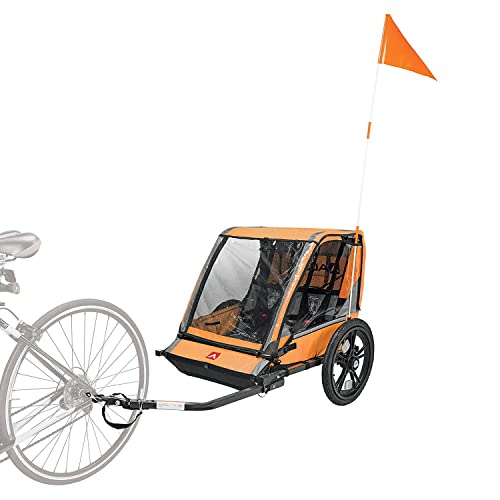 Allen Sports Hi-Viz 2-Child Bicycle Trailer, Model ET2-O, Orange