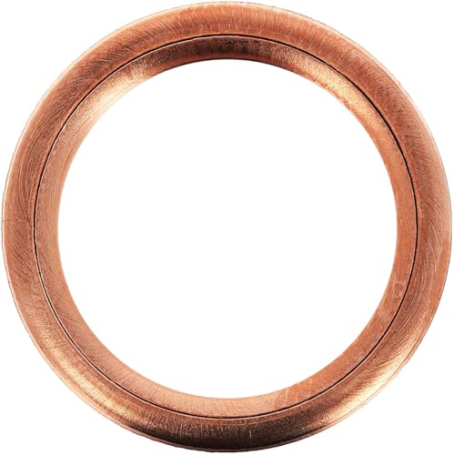 Restagraf – Junta de drenaje de cobre redondo – Diam. 14 x 20 x 2 mm. Compatible con un gran número de vehículos y motores. Ref. 7371 – Bolsa de 10