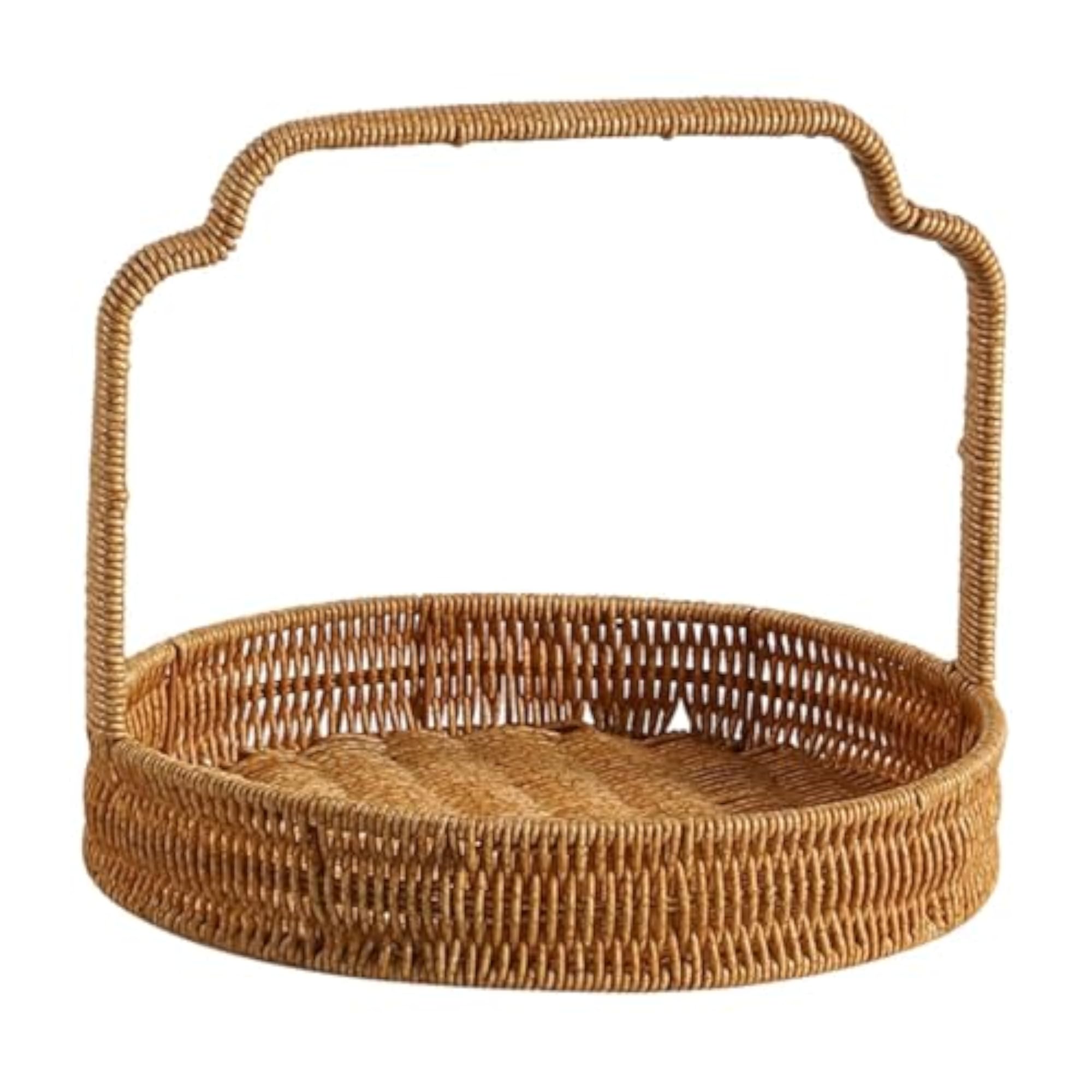 Imitation Rattan Woven Fruit Bread Basket Serving Tray