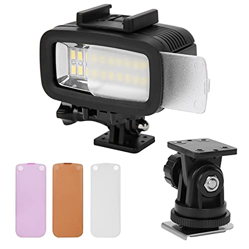 ZDETGU Unterwasser LED Videoleuchte mit Farbfiltern